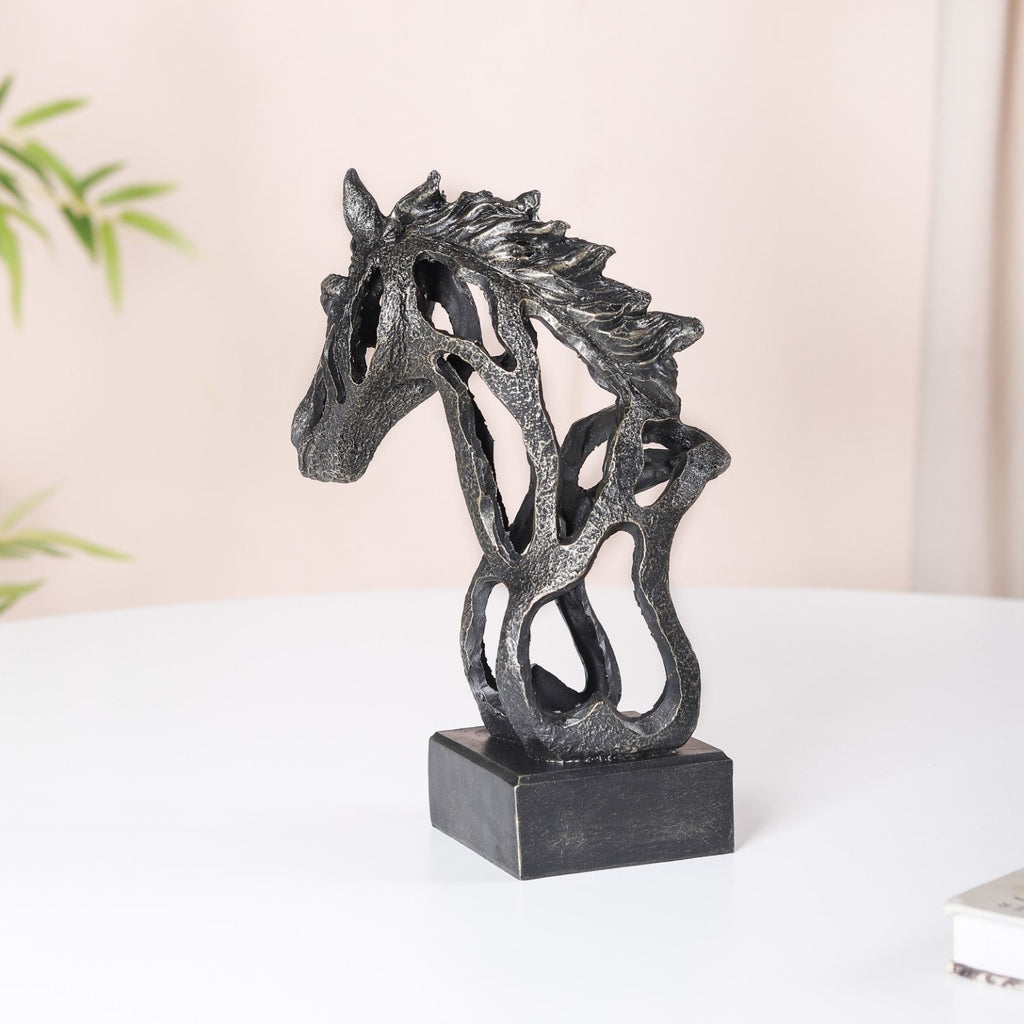 Black Horse Decorative Showpiece Nestasia