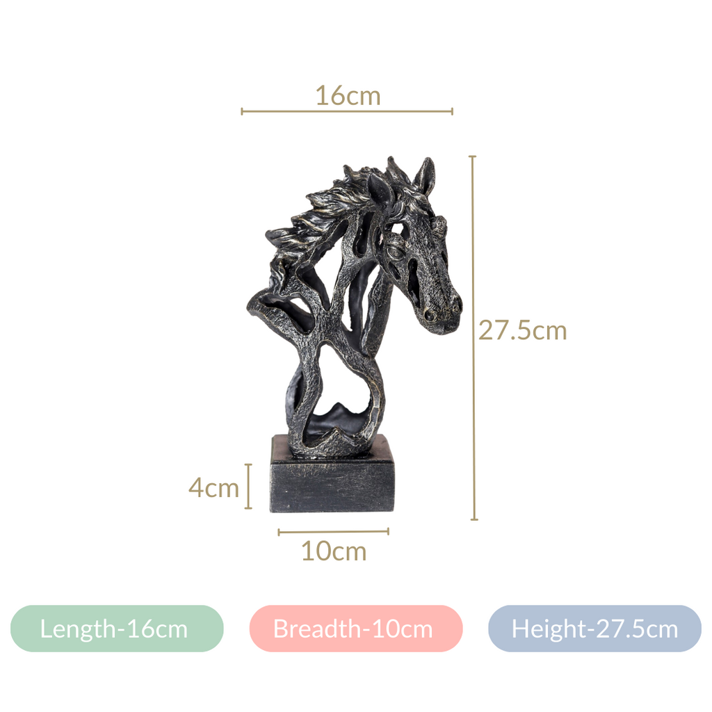 Black Horse Decorative Showpiece Nestasia