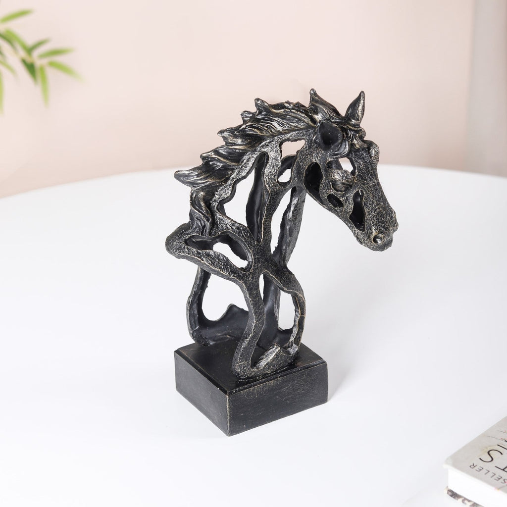 Black Horse Decorative Showpiece Nestasia
