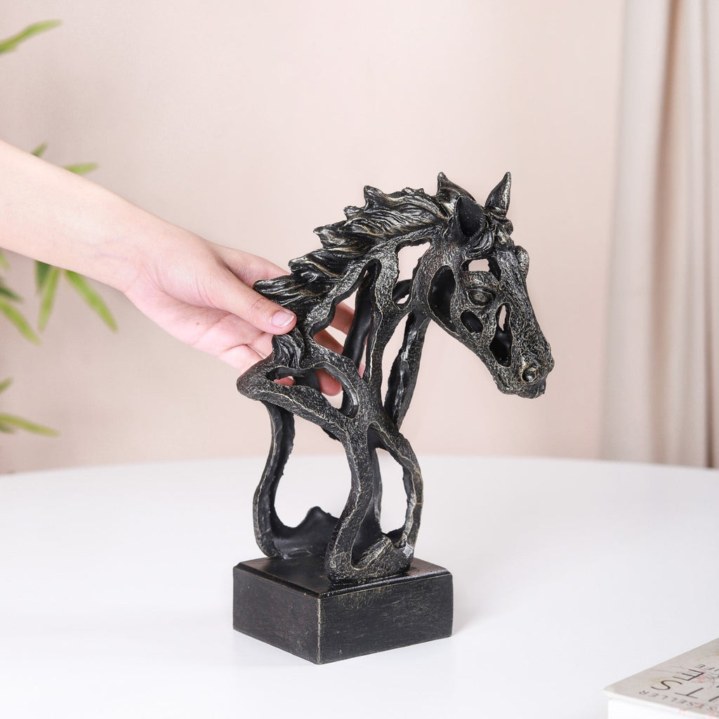Black Horse Decorative Showpiece Nestasia
