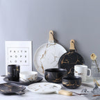 Black Marble Bowl 400 ml Nestasia