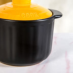 Ceramic Braising Cookpot With Orange Dome Lid 5500ml Nestasia