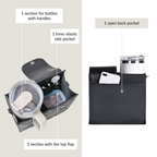 Black Crossbody Bag For Bottles Nestasia