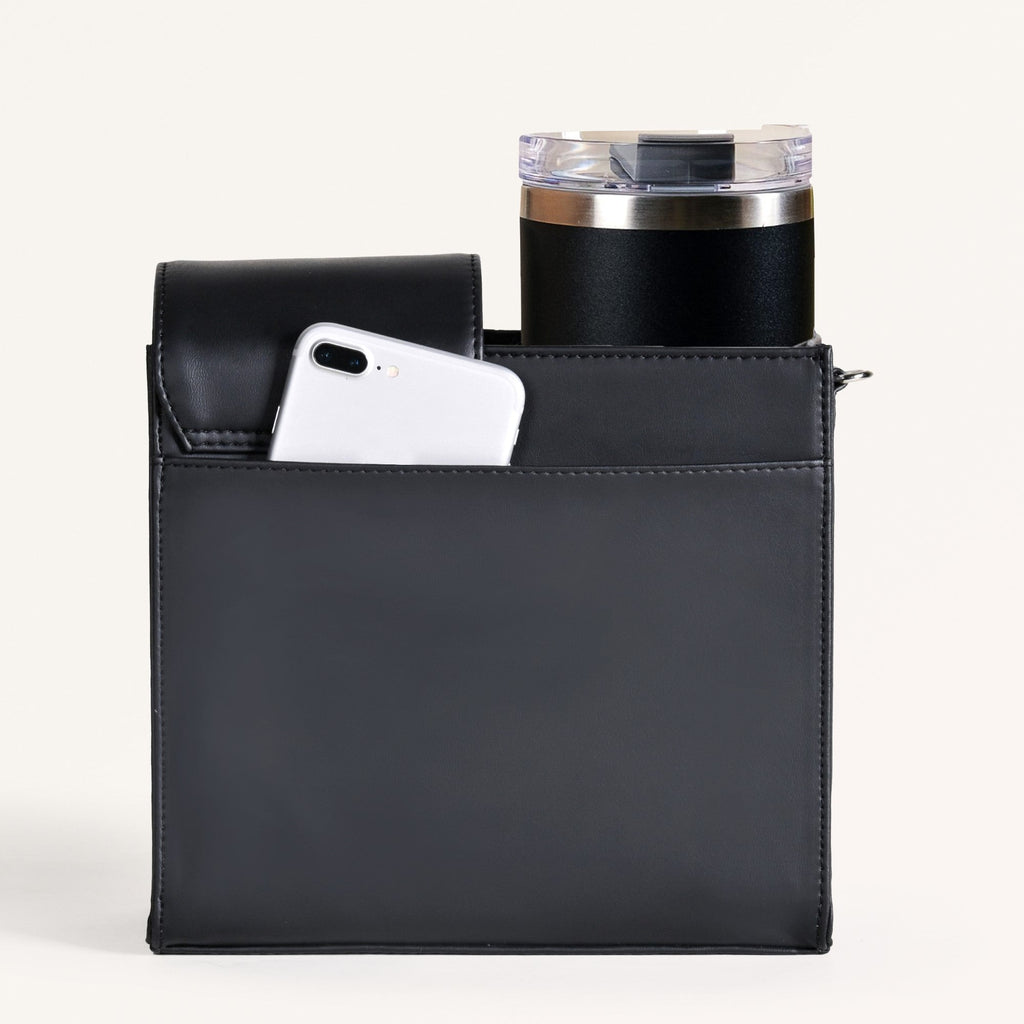 Black Crossbody Bag For Bottles Nestasia