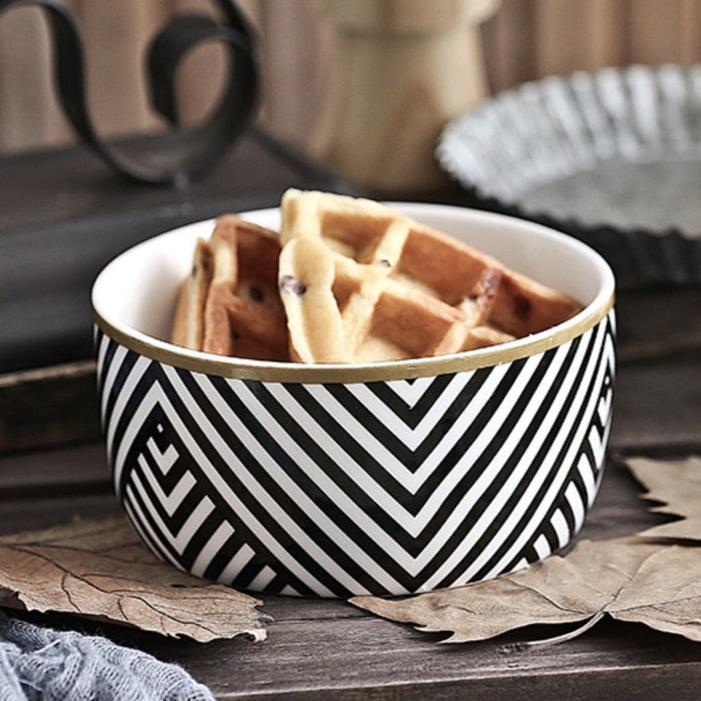 Black and White Bowl 400 ml Nestasia