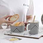 Black and White Bowl 400 ml Nestasia