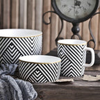Black and White Bowl 400 ml Nestasia