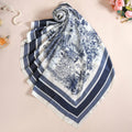 Toile De Jouy Pattern Fashion Silk Scarf Nestasia