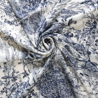 Toile De Jouy Pattern Fashion Silk Scarf Nestasia