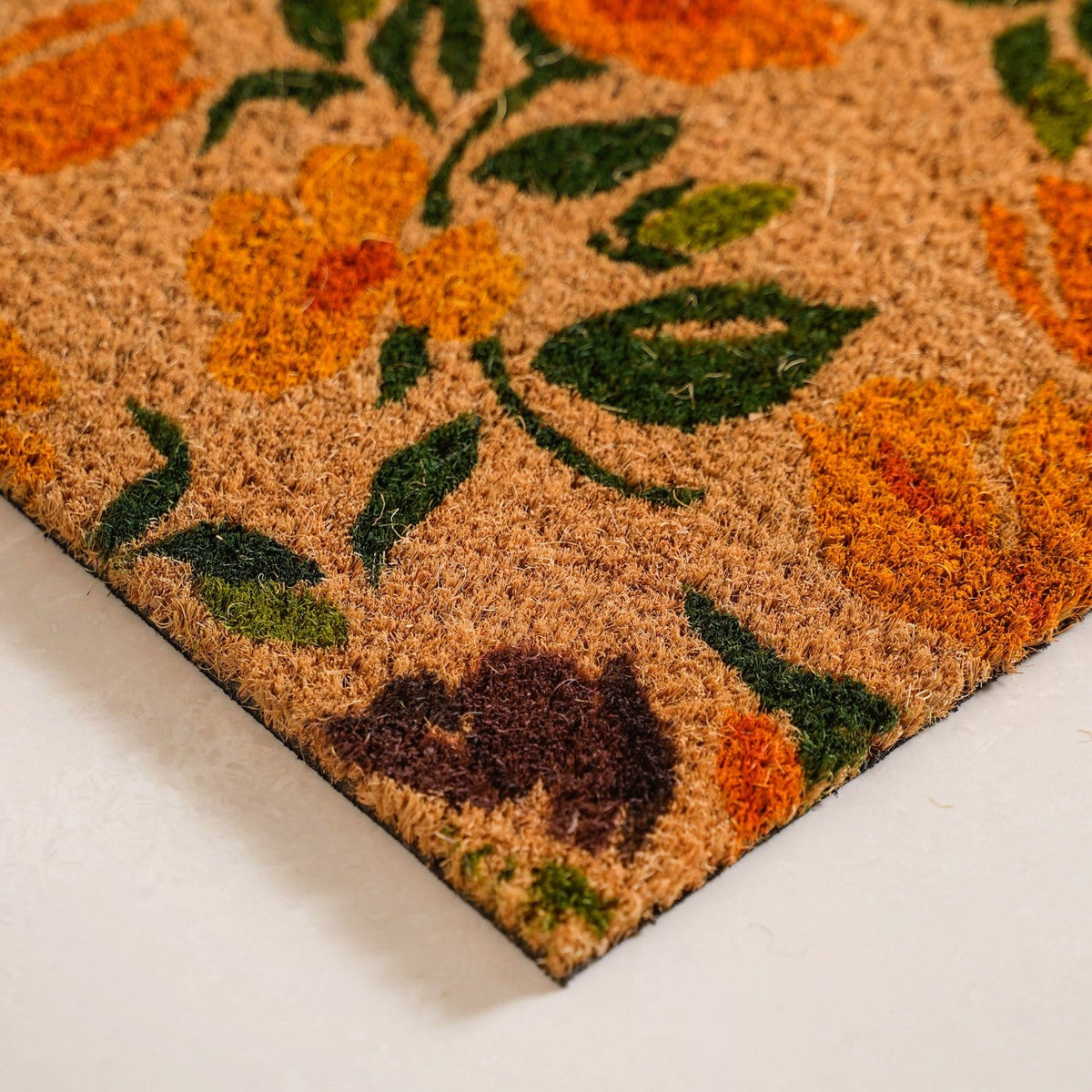Blooming Daffodils Printed Coir Doormat 24x16 Inch Nestasia