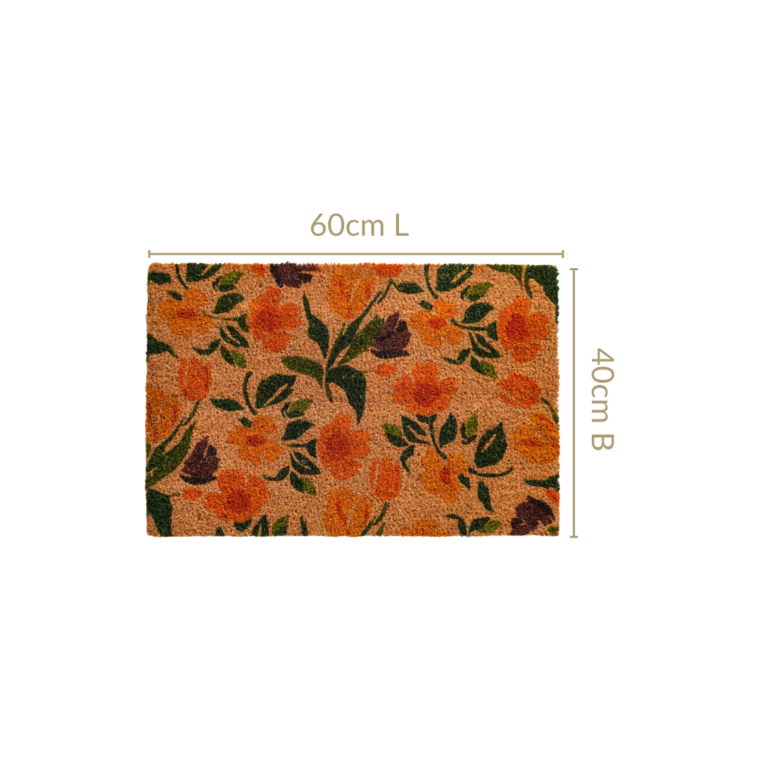 Blooming Daffodils Printed Coir Doormat 24x16 Inch Nestasia