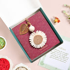 Blooming Daisy Keychain Charm Lumba Gift Set Nestasia