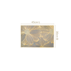Chic Flower Rectangle Table Mat Set Of 6 Gold Blue Nestasia
