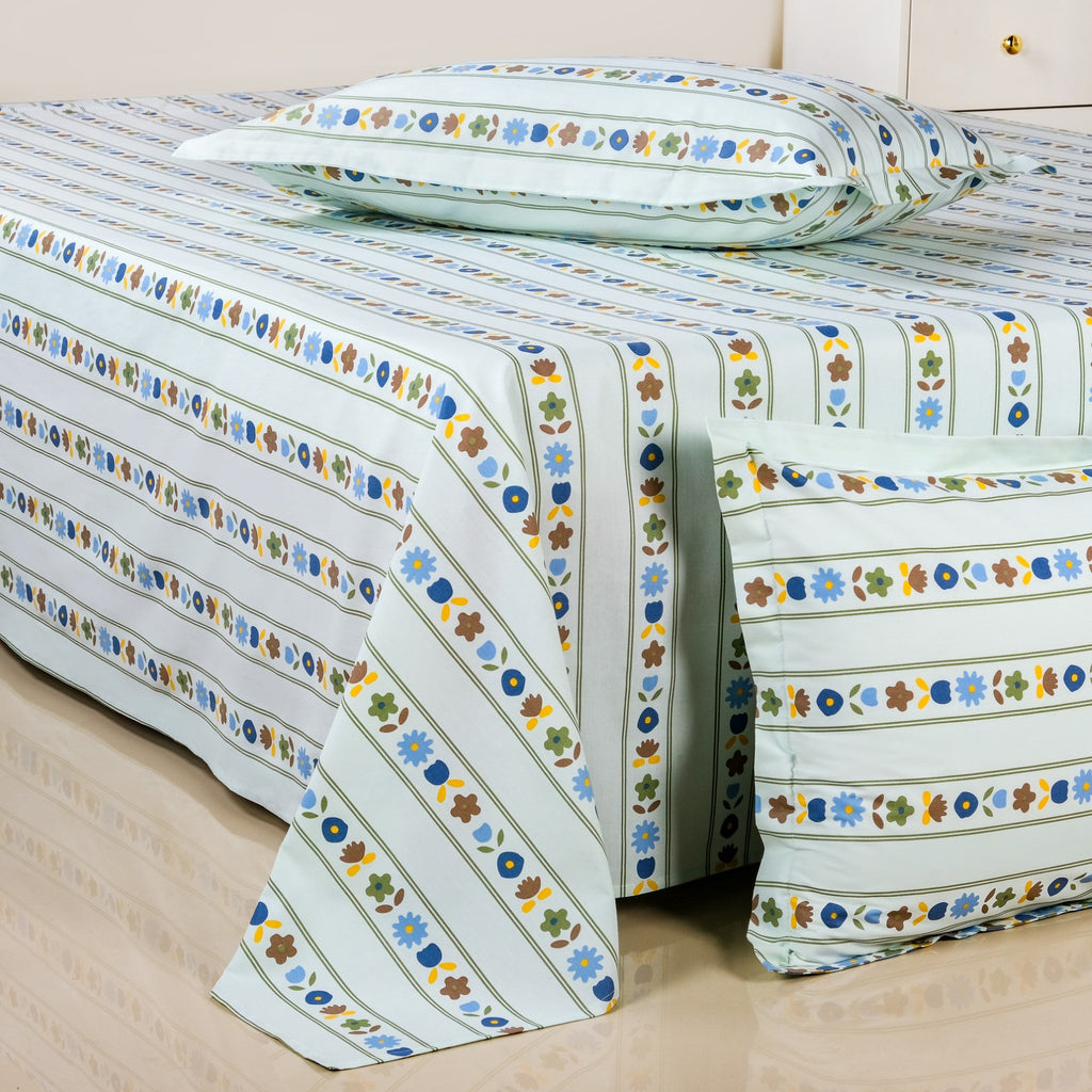 Blooming Garden Pure Cotton King Size Bedding Set 275x275cm Nestasia