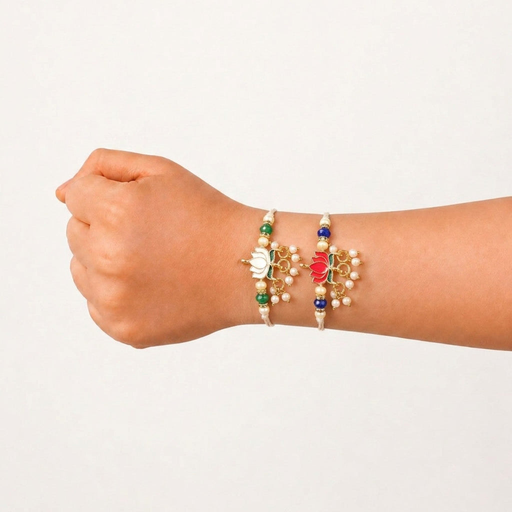 Blooming Lotus Rakhi Gift Set Nestasia