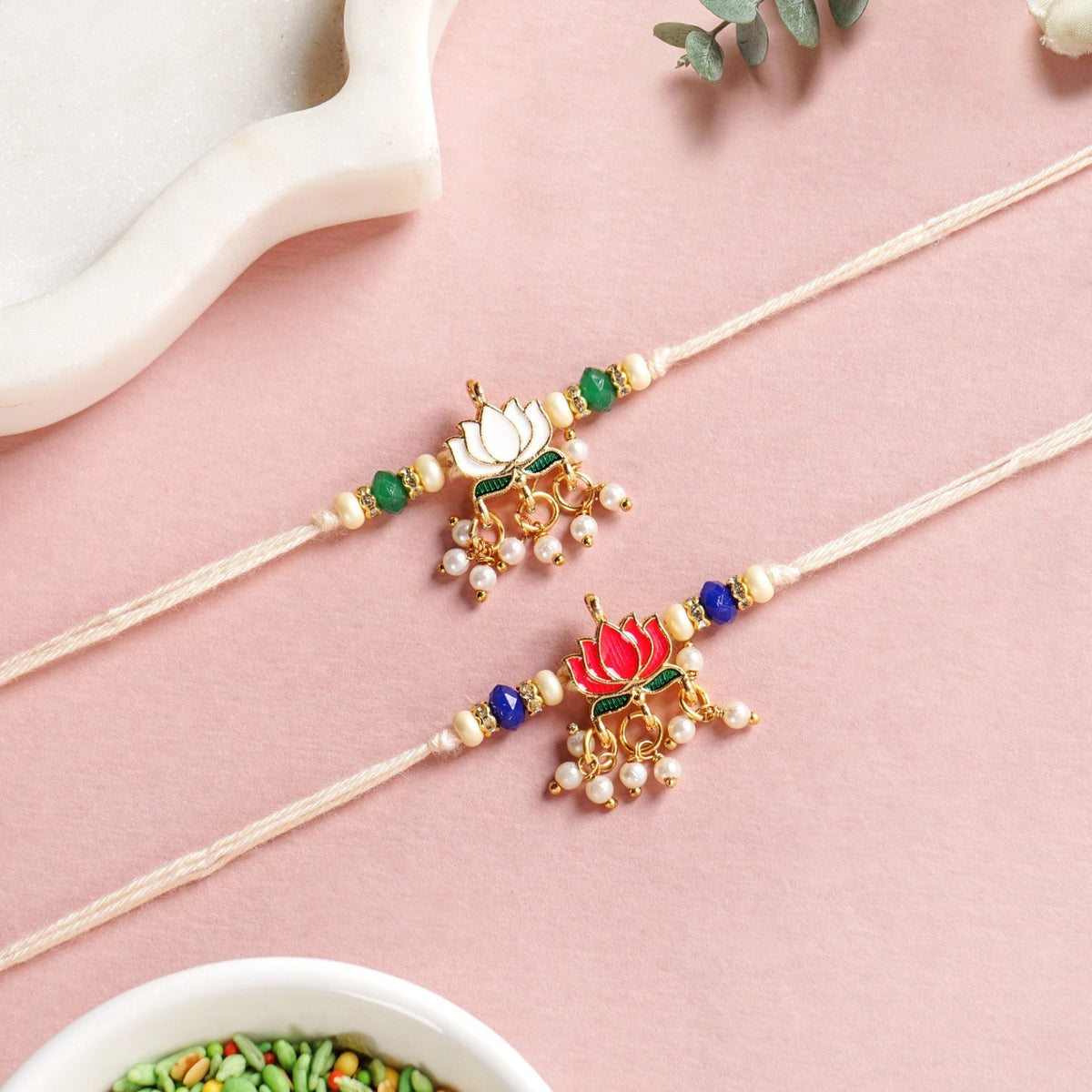 Blooming Lotus Rakhi Gift Set Nestasia