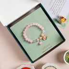 Blooming Pink Bracelet Rakhi Gift Set Nestasia