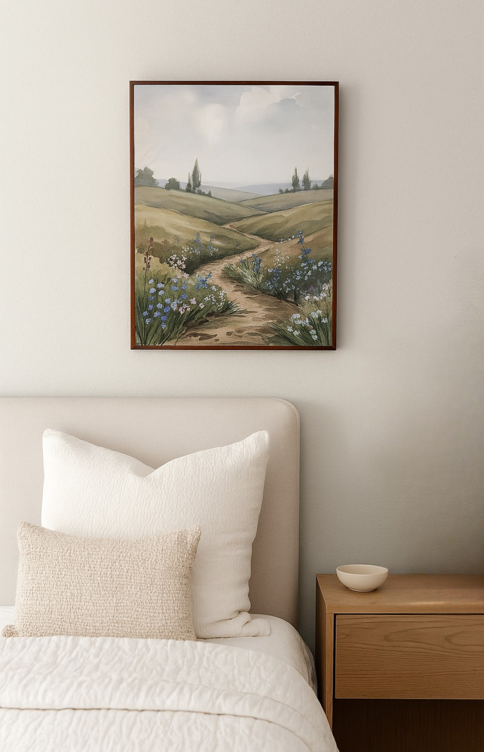 Blooming Nostalgia | Printed Canvas Wall Art Contrast Living