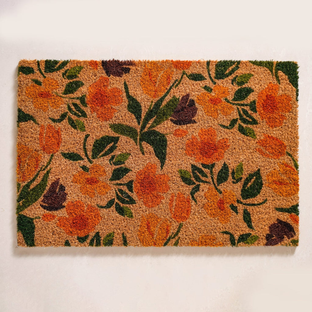 Blooming Daffodils Printed Coir Doormat 24x16 Inch Nestasia
