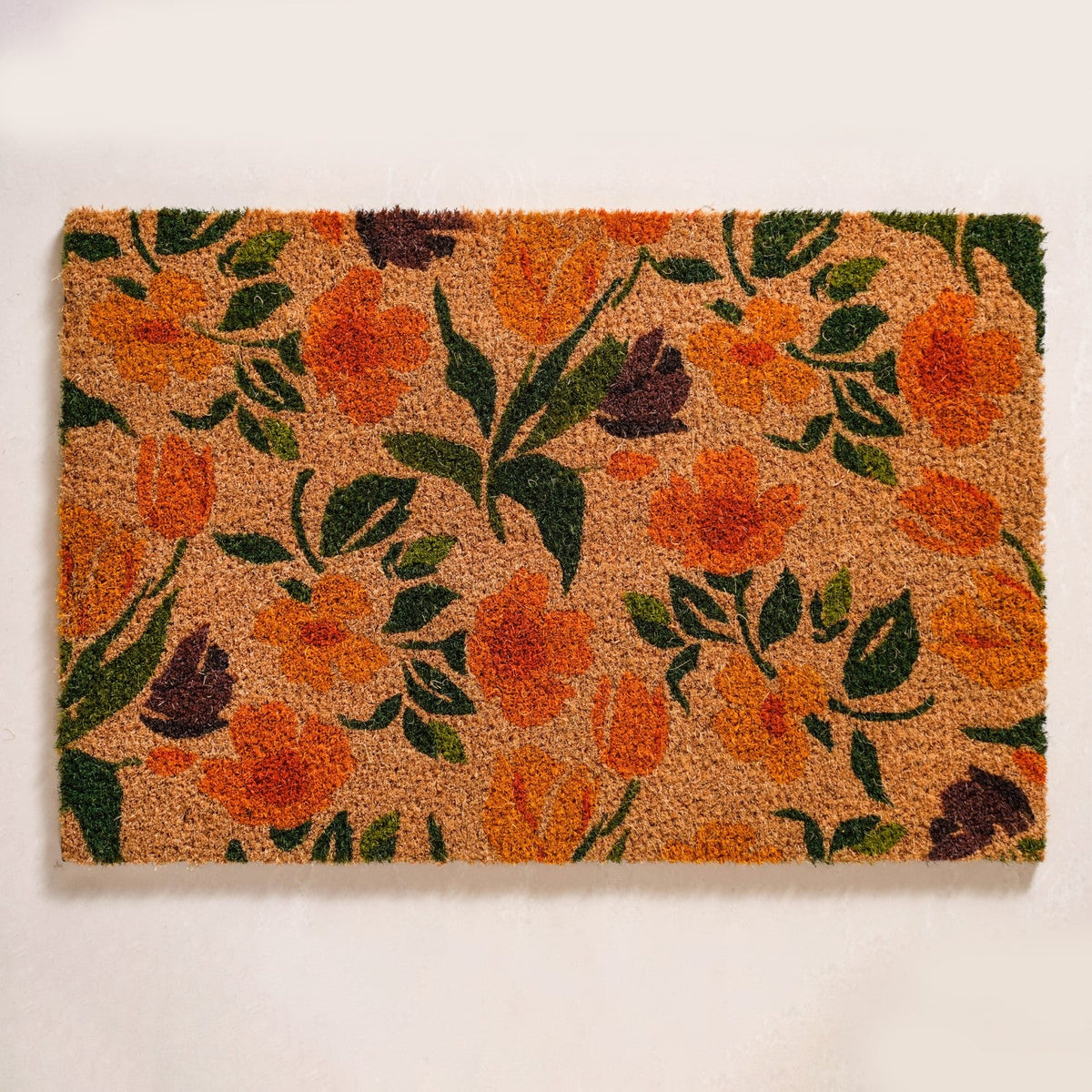 Blooming Daffodils Printed Coir Doormat 24x16 Inch Nestasia