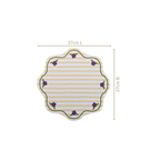 Bloom Lines Cotton Embroidered Table Mat Set Of 6 Nestasia