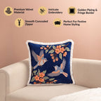Bloomscape Embroided Cushion Cover With Fringes 40x40cm Nestasia