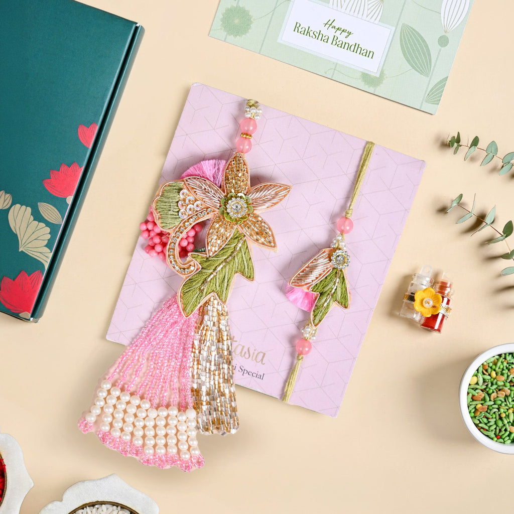 Blossom Bond Rakhi Lumba Gift Set Nestasia