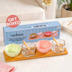Blossom Bowls Serving Platter With Spoon Set Of 7 Nestasia