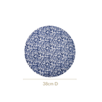 Blue And White Intrecciato Weave Round Table Mat Set Of 6 Nestasia