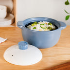KindlePot Stovetop Ceramic Cookware Blue White 2300ml Nestasia
