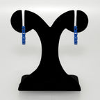 Blue Chain Link Design Hoops Nestasia