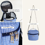 Blue Checked Lunch Bag With Insulation Nestasia