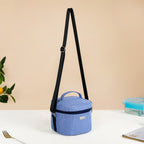 Blue Checked Lunch Bag With Insulation Nestasia