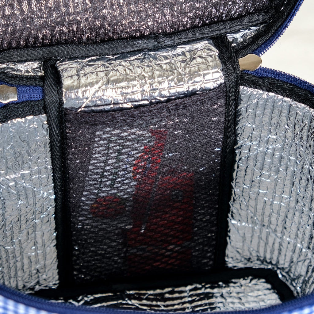 Blue Gingham Insulated Lunch Bag Nestasia