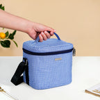 Blue Gingham Insulated Lunch Bag Nestasia