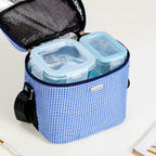 Blue Gingham Insulated Lunch Bag Nestasia