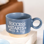 Morning Motivation Stackable Cup Set Of 4 Blue 215ml Nestasia