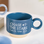 Morning Motivation Stackable Cup Set Of 4 Blue 215ml Nestasia