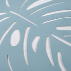 Blue Laser Cut Monstera Leaf Table Mat Set Of 6 Nestasia