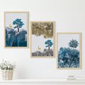 Deer Abstract Art Paintings, Painting For Wall Living Room, Set of 3 AXIII-17-DER ArtX