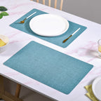 Rectangle Blue Dinner Table Mat Set Of 6 Nestasia