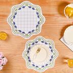 Blue Ivy Cotton Embroidered Table Mat Set Of 6 Nestasia