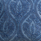Blue Stonewash Embroidered Cotton Cushion Cover 40x40cm Nestasia