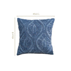 Blue Stonewash Embroidered Cotton Cushion Cover 40x40cm Nestasia