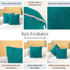 Bluebell Blush Cushion Covers With Looped Edging Set Of 2 Nestasia