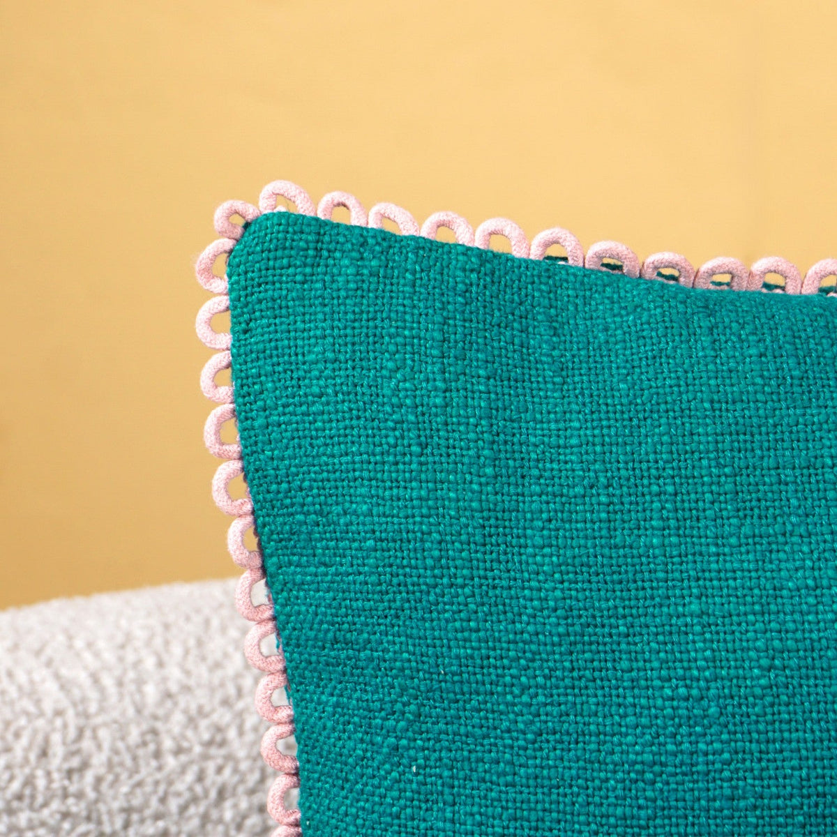 Bluebell Blush Cushion Covers With Looped Edging Set Of 2 Nestasia