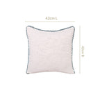 Blueline Lace Cotton Sofa With Looped Edging Set Cushion Cover Set Of 2 Nestasia