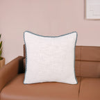 Blueline Lace Cotton Sofa With Looped Edging Set Cushion Cover Set Of 2 Nestasia