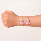 Blush Pearl Tassel Rakhi Gift Set Nestasia