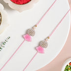 Blush Pearl Tassel Rakhi Gift Set Nestasia